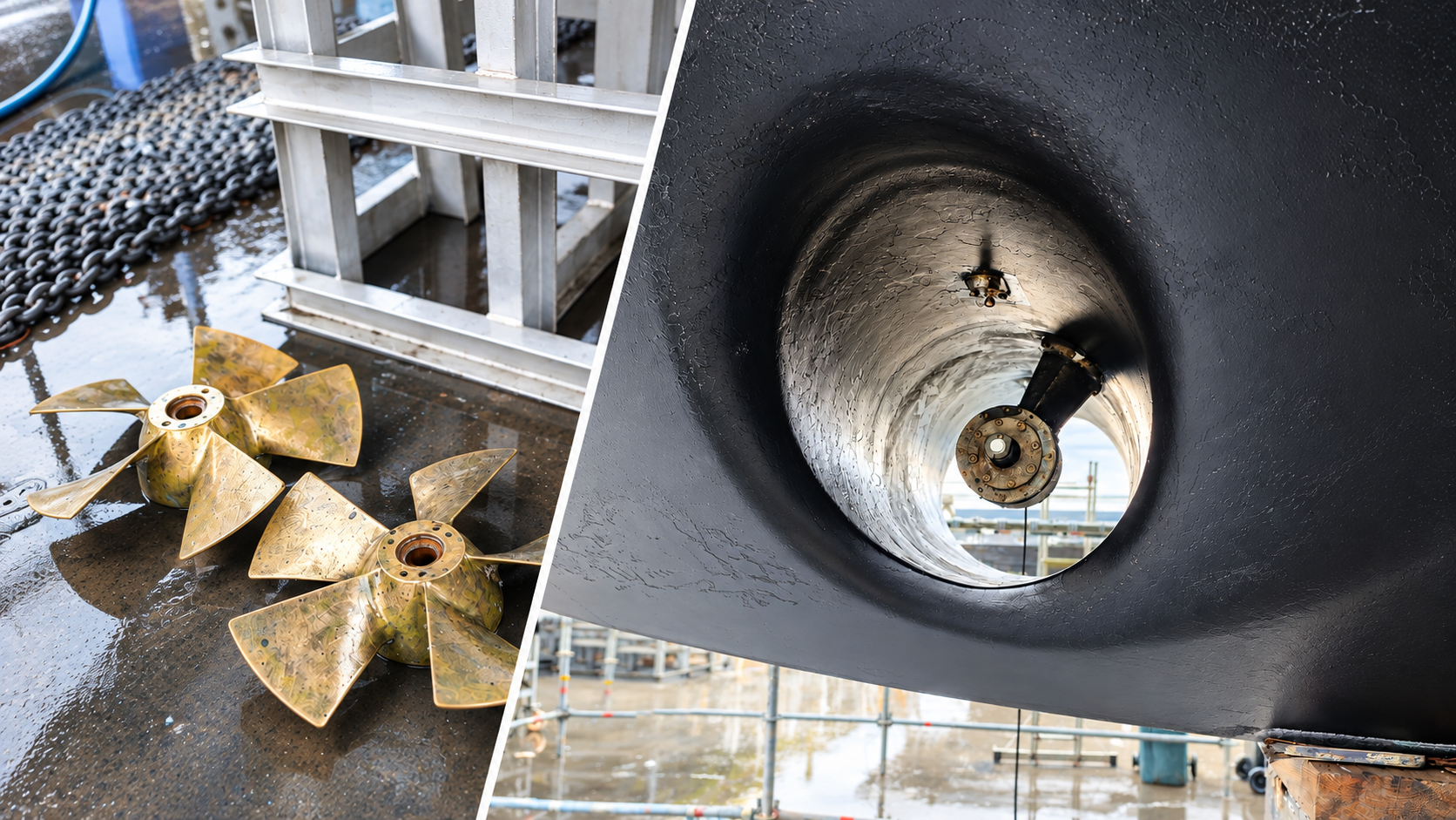 Luxury yacht bow thruster service