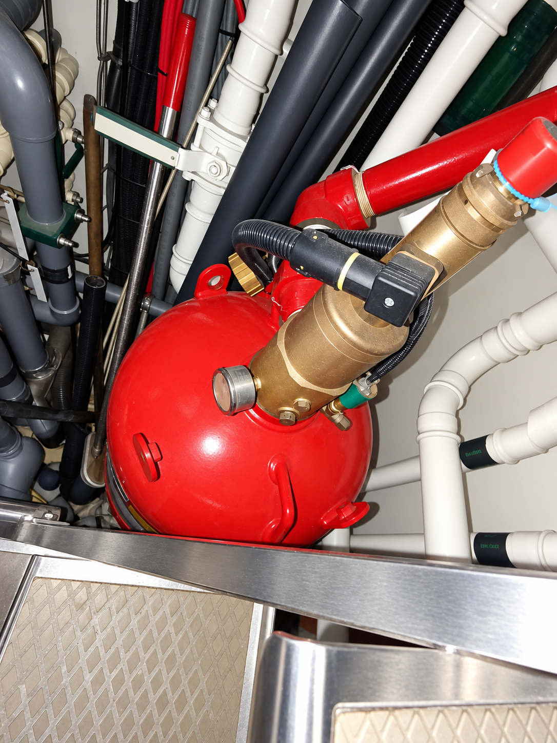 Marine fixed fire system valve maintenance