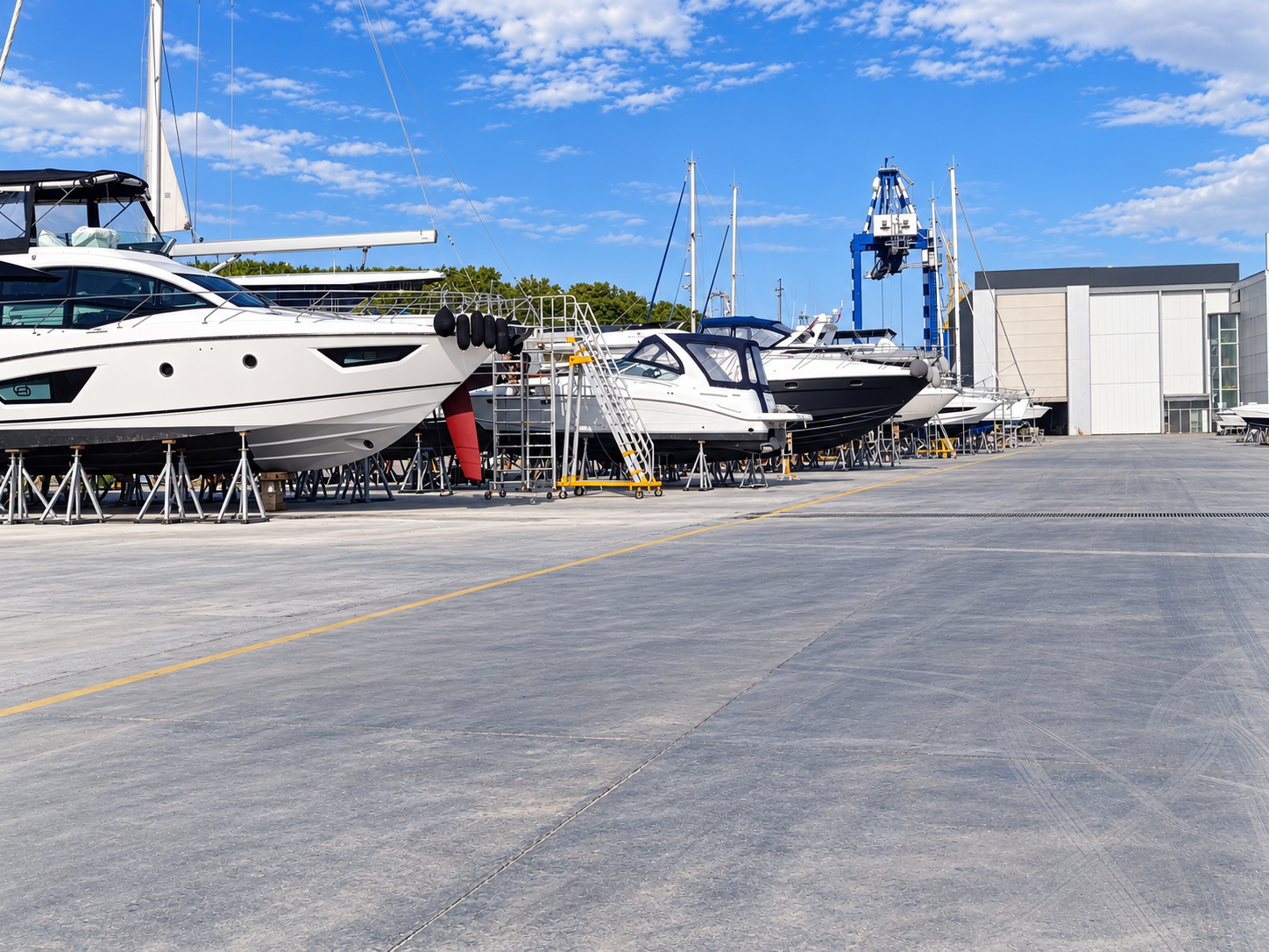 Marine repair yard lifting infrastructure