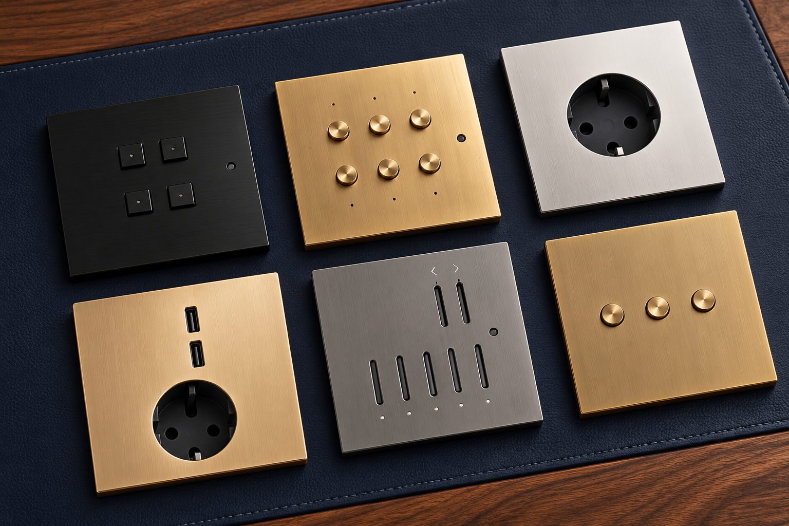 Custom yacht switches sockets and control plates