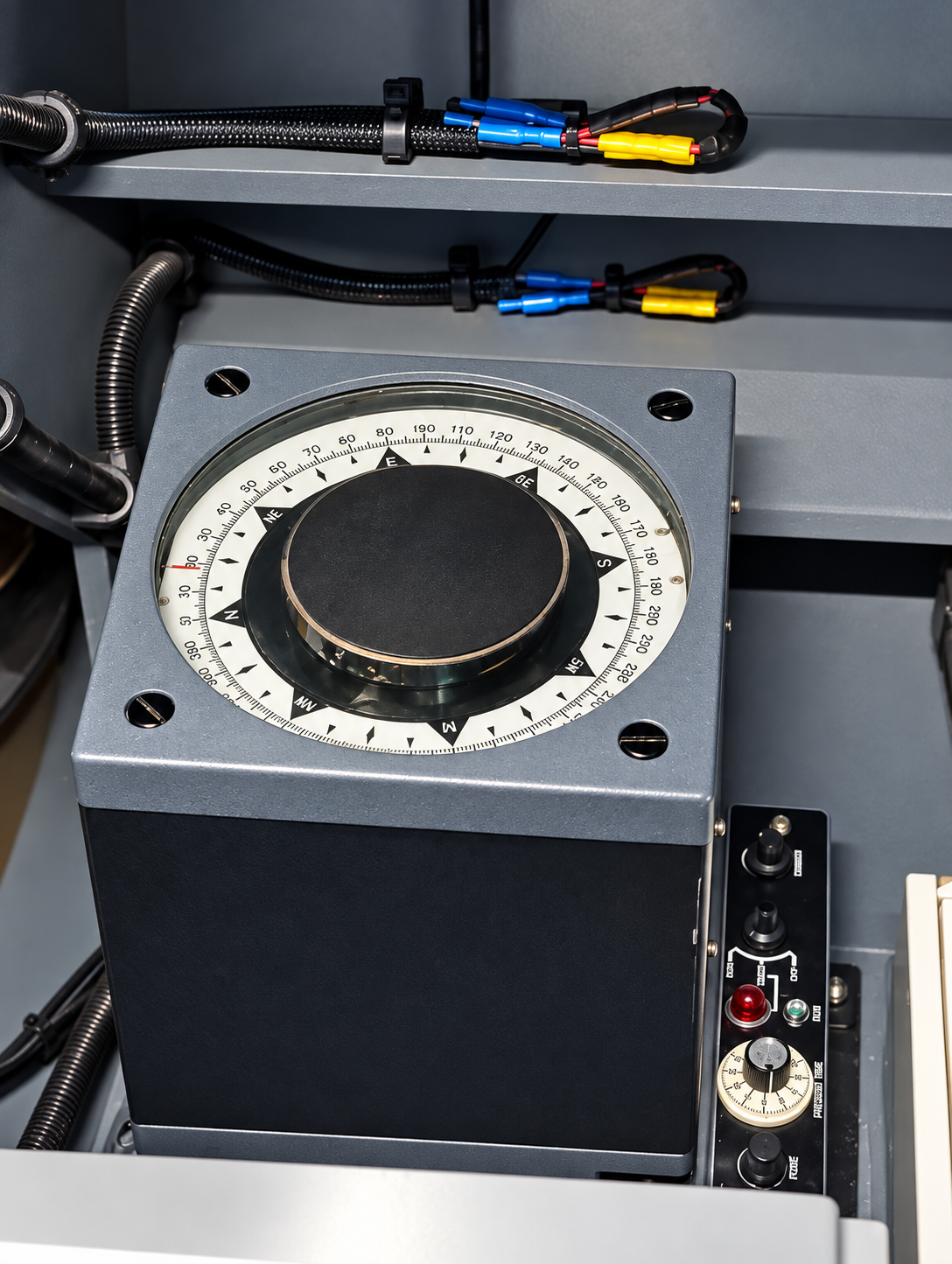 Marine magnetic compass navigation gauge