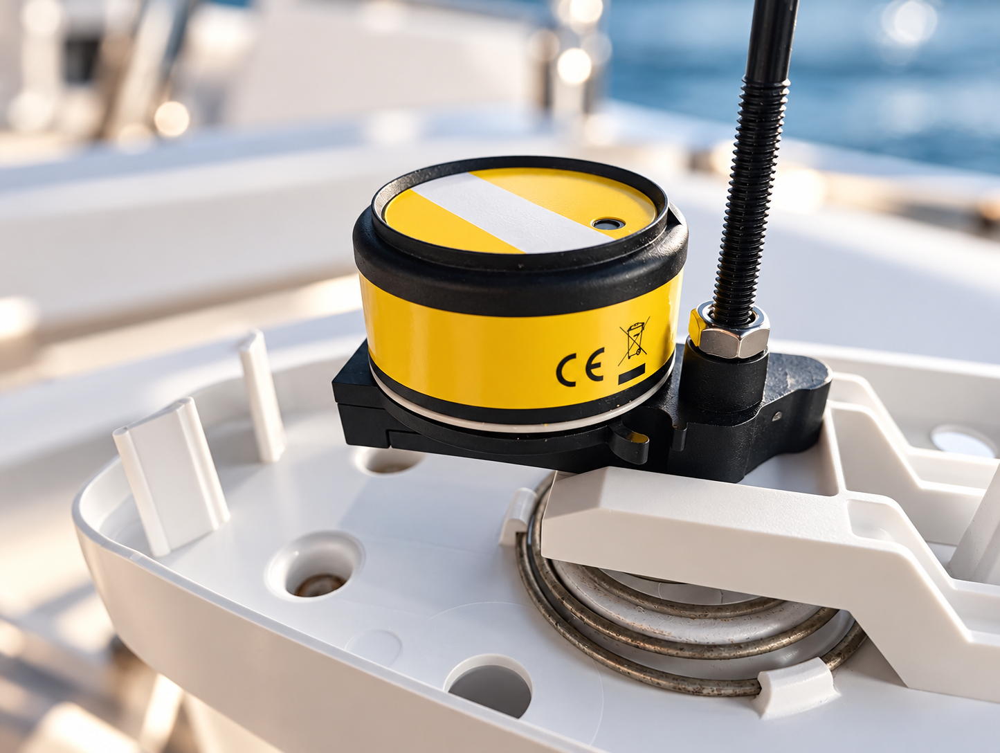 Marine navigation sensor transmitter