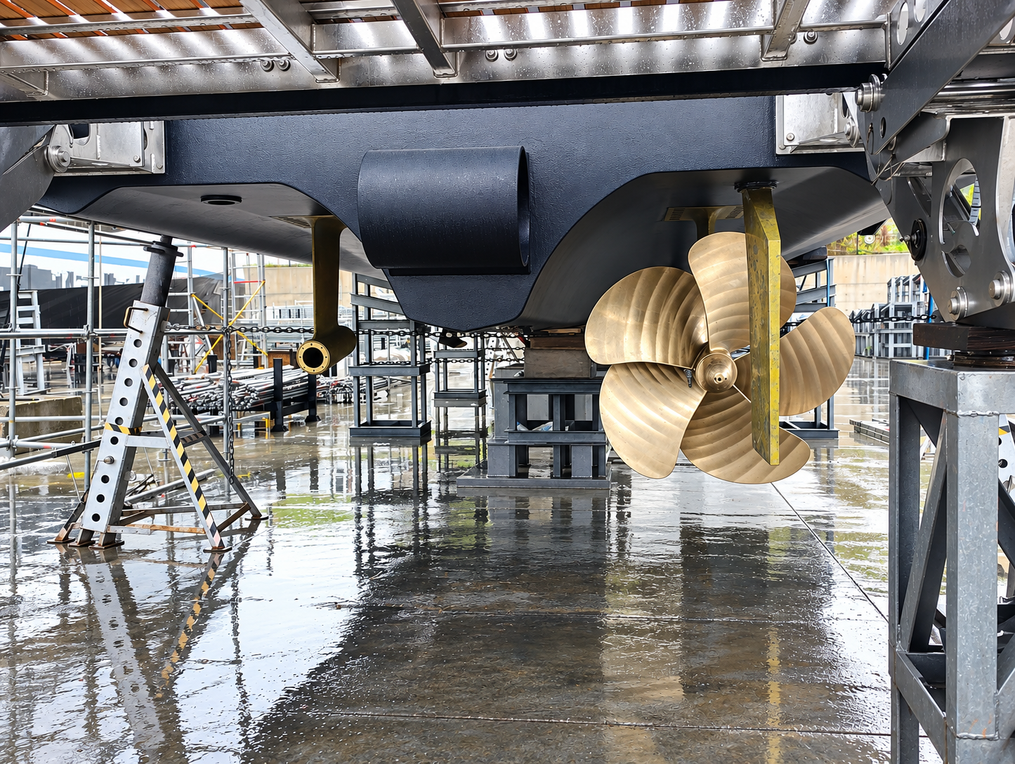 Yacht propeller and underwater gear inspection